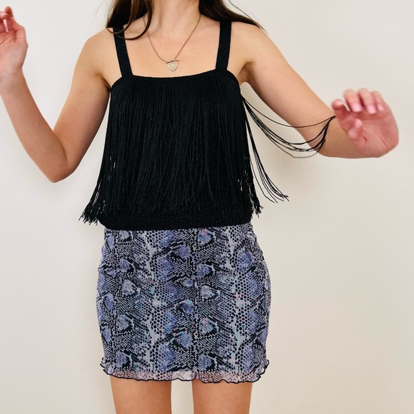 New Mango MNG Fringed Detail Knit Top - Picture 6 of 12